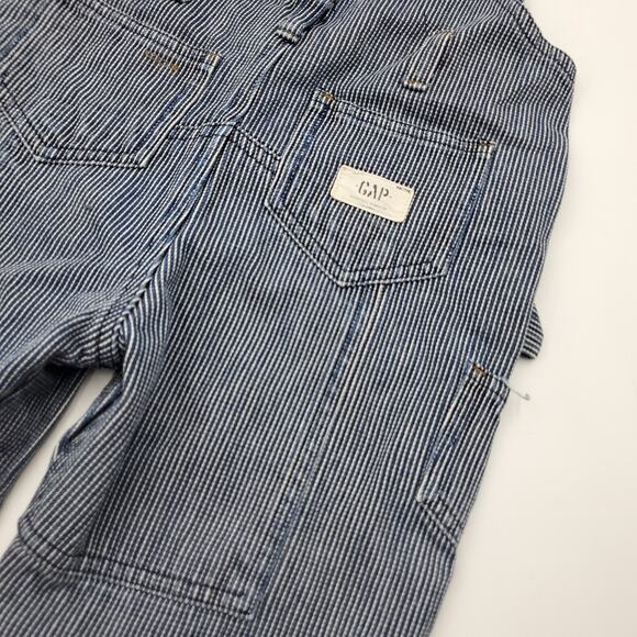 Gap Blue Striped Overalls Baby Size 18-24 Months - Picture 7 of 10